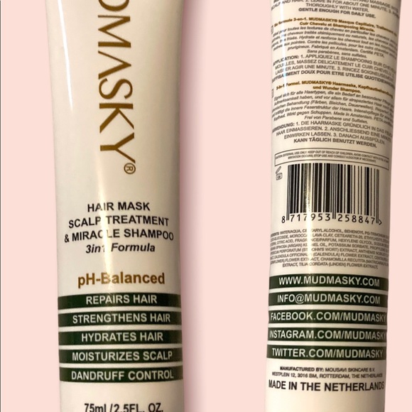 Mudmasky hair mask scalp treatment and shampoo 3 in 1 - Picture 1 of 2
